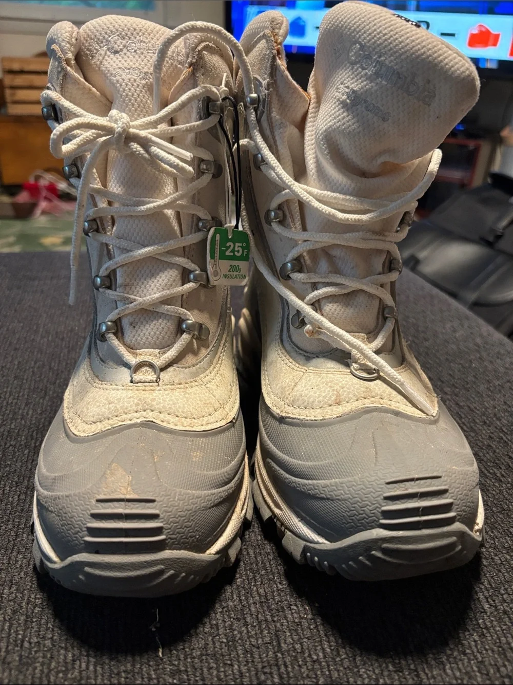 Columbia Men’s Waterproof Snow Boots - Light Gray Cream